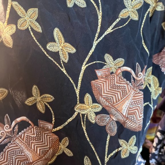 Vintage Authentic Escada Super Rare African Mask Tank Top Size 34 - Picture 2 of 4